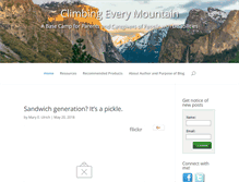 Tablet Screenshot of climbingeverymountain.com